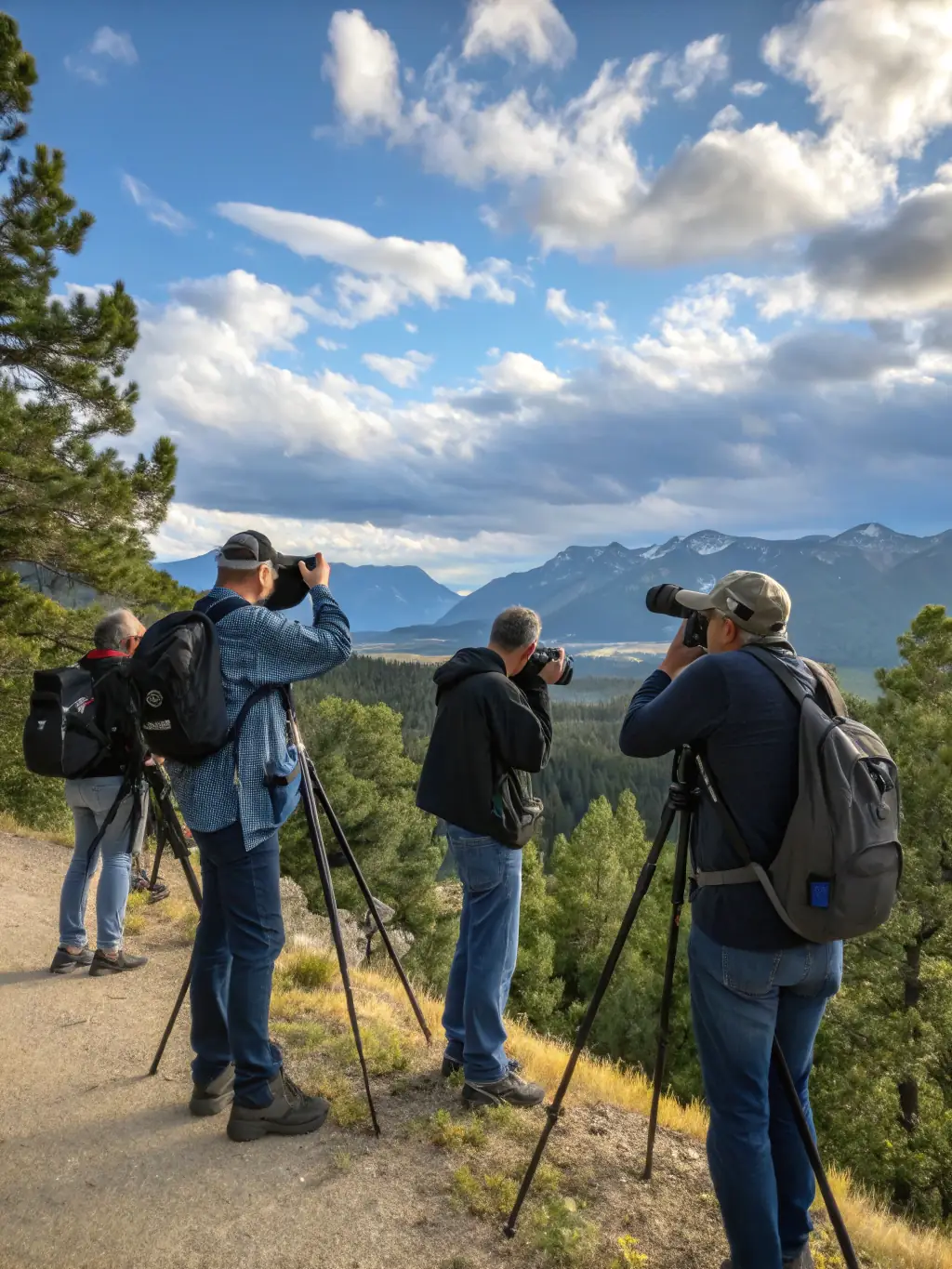 A scenic shot of a group participating in an outdoor sporting event organized by VTB Picard, emphasizing the association's promotion of outdoor activities.